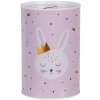 Clayre & Eef 6BL0164 Pokladnička na peníze Pink Bunny Ø 10x15 cm