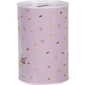 Clayre & Eef 6BL0165 Peněženka růžovo-bílá Ø 10x15 cm Romantický motiv labutě