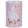 Clayre & Eef 6BL0165 Peněženka růžovo-bílá Ø 10x15 cm Romantický motiv labutě