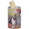 Clayre & Eef 6BL0168 Pokladnička na peníze s motivem kočky Ø 8x13 cm venkovský styl