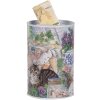 Clayre & Eef 6BL0169 Pokladnička na peníze ve venkovském stylu s motivem kočky Ø 8x13 cm