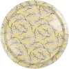 Clayre & Eef Podnos 6BL0180 kulatý Ø 32 cm žlutý květinový vzor retro vintage styl