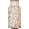 Clayre & Eef 6CE1931L Váza béžovo-růžová Ø 15x32 cm Keramický venkovský styl