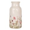 Clayre & Eef Váza 6CE1932L Béžová růžová Ø 15x32 cm Keramika ve venkovském stylu