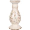 Clayre & Eef 6CE1945M Svícen keramický béžový růžový Ø 12x26 cm