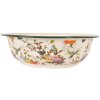 Clayre & Eef 6EM0003 Dekorativní miska smaltovaná béžovo-zelená Ø 30 cm 3000 ml
