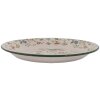 Clayre & Eef 6EM0005 Dekorativní smaltovaný talíř Ø 30 cm béžově zelený Vintage
