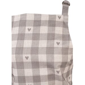 Clayre & Eef LVT41G Zástěra bavlněná šedobéžová ve venkovském stylu 70x85 cm