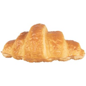 Clayre & Eef Dekorativní croissant hnědý 13x7x5 cm plastový
