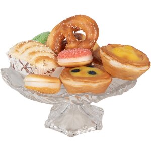 Clayre & Eef 65980P Dekorace Donut červená plastová Ø 6x2 cm
