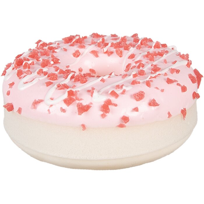Clayre & Eef 65981 Dekorace Donut růžová Ø 8x3 cm Plastová