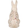 Clayre & Eef 6CE1958L Dekorativní keramický králík 16x12x28 cm béžovo-růžový