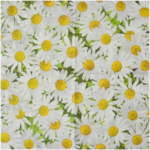 Clayre & Eef 73076 Papírové ubrousky sedmikrásky 33x33 cm 20 kusů
