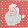 Clayre & Eef 73080 Papírové ubrousky s motivem Santy červené bílé 33x33 cm 20 kusů