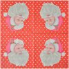 Clayre & Eef 73080 Papírové ubrousky s motivem Santy červené bílé 33x33 cm 20 kusů