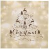Clayre & Eef 73084 Papírové ubrousky béžové Merry Christmas 33x33 cm 20 kusů