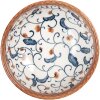 Clayre & Eef 6CEBO0087 Keramická mísa bílo-hnědá Ø 10x4 cm Boho styl