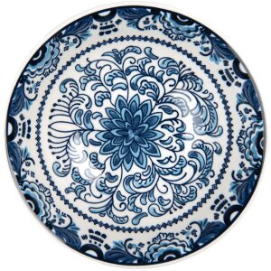 Clayre & Eef 6CEBO0166 Polévková mísa bílá modrá Ø 16x5 cm 350 ml Keramika