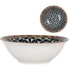 Clayre & Eef 6CEBO0168 Keramická miska bílá černá Ø 16x5 cm 350 ml