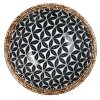 Clayre & Eef 6CEBO0168 Keramická miska bílá černá Ø 16x5 cm 350 ml