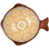 Clayre & Eef 6CEBO0182 Keramická miska bílá žlutá 12x11x4 cm 100 ml