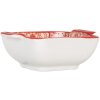 Clayre & Eef 6CEBO0186 Keramická miska bílá červená 11x8x4 cm 75 ml