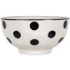 Clayre & Eef 6CEBO0195 Keramická miska bílá černá Ø 11x6 cm 125 ml