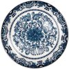 Clayre & Eef 6CEDP0166 Talíř Ø 21 cm White Blue Bohemian Breakfast Ceramic
