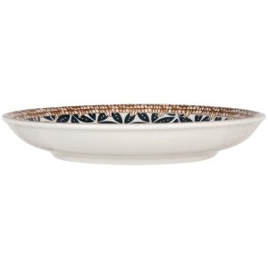 Clayre & Eef 6CEDP0168 Talíř Ø 21 cm boho design keramický bílo-černý