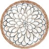 Clayre & Eef 6CEDP0169 Snídaňový talíř bílo-hnědý keramický Ø 21x3 cm