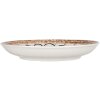 Clayre & Eef 6CEDP0169 Snídaňový talíř bílo-hnědý keramický Ø 21x3 cm