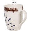 Clayre & Eef 6CEMU0167 Keramický hrnek bílý hnědý 12x8x10 cm 300 ml Bohemien