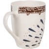 Clayre & Eef 6CEMU0167 Keramický hrnek bílý hnědý 12x8x10 cm 300 ml Bohemien