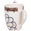 Clayre & Eef 6CEMU0169 Hrnek bílý hnědý 12x8x10 cm 300 ml Boho styl