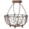 Clayre & Eef 6Y5705 Koš hnědý Ø 14x7/17 cm Železný venkovský styl