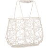 Clayre & Eef 6Y5711 Koš bílý železný 24x14x16/28 cm venkovský styl
