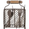 Clayre & Eef 6Y5709 Stojan na příbory Iron Brown 19x11x24 cm ve venkovském stylu