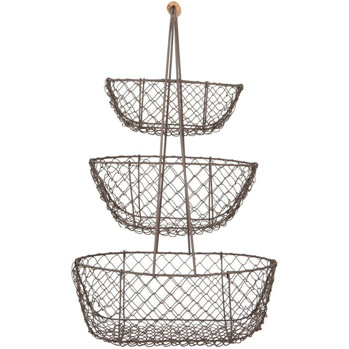 Clayre & Eef 6Y5722 Úložný koš Iron Black 30x22x50 cm