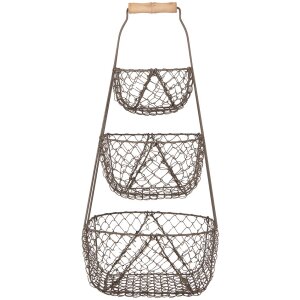 Clayre & Eef 6Y5722 Úložný koš Iron Black 30x22x50 cm
