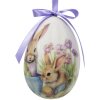 Clayre & Eef 65911 Dekorace závěsná sada vajíček 6 Ø 7x10 cm Velikonoční design zvířecí motivy