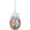 Clayre & Eef 65911 Dekorace závěsná sada vajíček 6 Ø 7x10 cm Velikonoční design zvířecí motivy