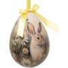 Clayre & Eef 65915 Dekorace přívěsek na vajíčka 2 Ø 11x15 cm venkovský styl zajíček