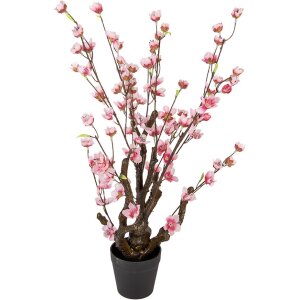 Clayre & Eef 6PL0372 Dekorativní stromek růžový 18x18x70 cm plastový