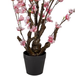 Clayre & Eef 6PL0372 Dekorativní stromek růžový 18x18x70 cm plastový