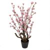 Clayre & Eef 6PL0372 Dekorativní stromek růžový 18x18x70 cm plastový