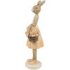 Clayre & Eef 6PR4419 Dekorativní králík béžovo-růžový 9x6x21 cm Polyresin