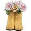 Clayre & Eef 6PR5182 Ozdobné boty žluté venkovský styl 10x10x12 cm