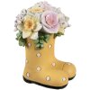 Clayre & Eef 6PR5182 Ozdobné boty žluté venkovský styl 10x10x12 cm