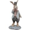 Clayre & Eef 6PR5258 Dekorativní králík béžová modrá 6x5x13 cm venkovský styl