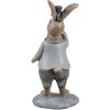 Clayre & Eef 6PR5258 Dekorativní králík béžová modrá 6x5x13 cm venkovský styl